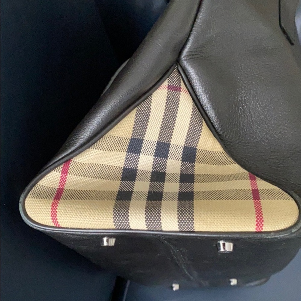 Burberry Black Leather Satchel - Picture 2 of 10